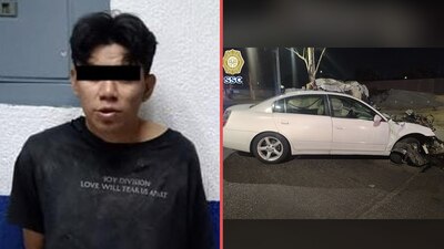 El conductor permanecía a bordo de un vehículo blanco