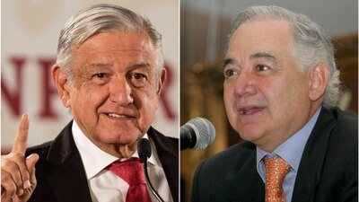 Andrés Manuel López Obrador y Raúl Salinas de Gortari, hermano del expresidente Carlos Salinas
