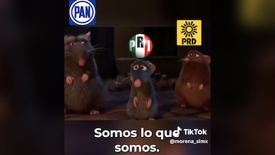 El video, publicado en la cuenta oficial del partido Morena, retoma un fragmento de la película Ratatouille