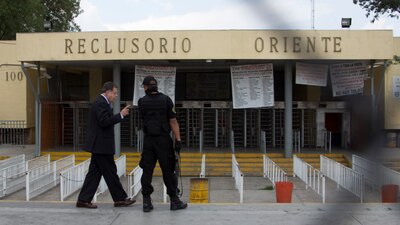 La entrada principal del Reclusorio Oriente de la Ciudad de México
