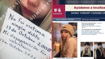 Difunden imagen de Dasha Yunhuet, estudiante del CCH Oriente reportada como desaparecida