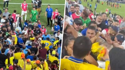 En videos se aprecia cómo ambos bandos reparten golpes e insultos