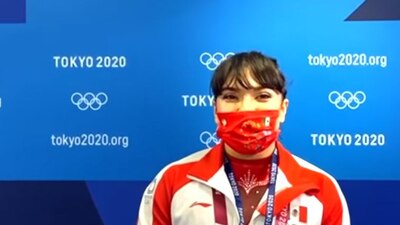 La gimnasta logró una puntuación de 14.716 en salto a caballo, lo que la colocó en cuarto lugar