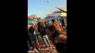 Estas imágenes se captaron en una playa de Mazatlán, Sinaloa