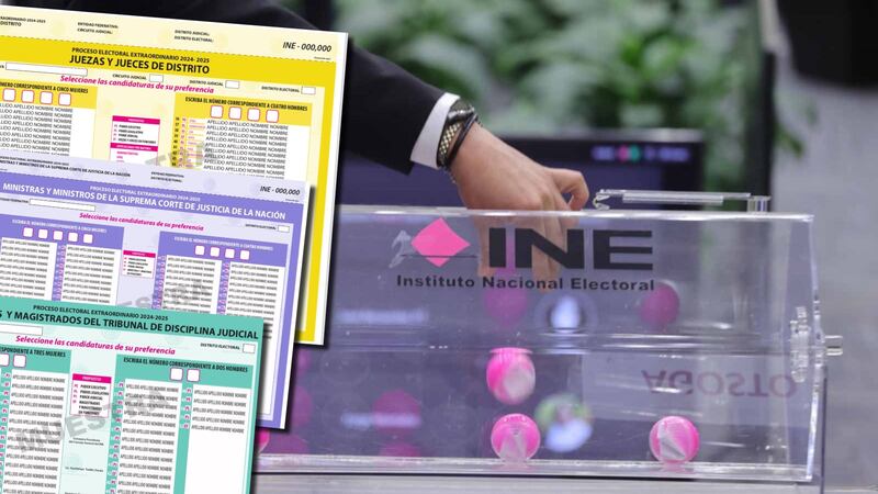 ¿Cómo serían las boletas del INE para la primera elección judicial?