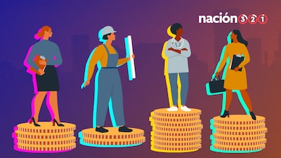 El sueldo de los hombres supera el promedio salarial, el de las mujeres está por debajo del nivel
