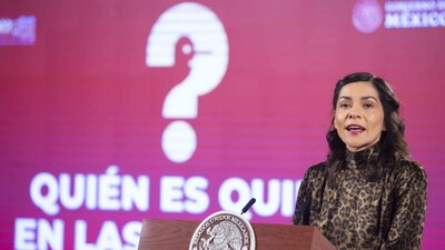 La funcionaria señaló que en el AIFA no se vendieron prendas 'piratas'