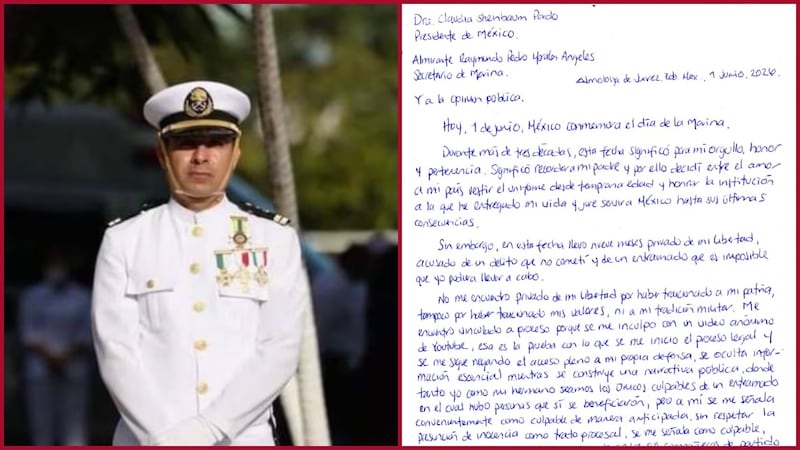 “Los verdaderos culpables están en Morena”: vicealmirante Farías envía séptima carta a Sheinbaum