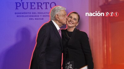 El Presidente se mostró cariñoso con su esposa, la doctora Beatriz Gutiérrez