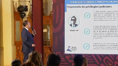 Exhibió la mañana de este 5 de marzo a dos jueces y tres magistrados