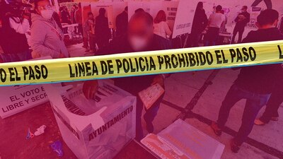 A estas dos casillas arribaron elementos de la Secretaría de Seguridad Pública municipal