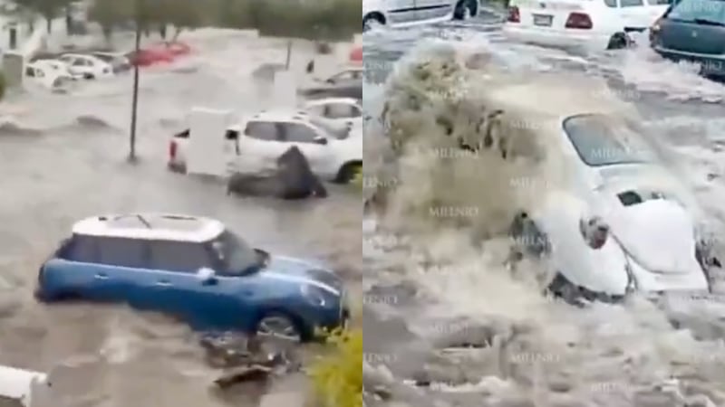 VIDEO: Desbordamiento de planta tratadora arrastra autos y deja inundaciones en Huejotzingo